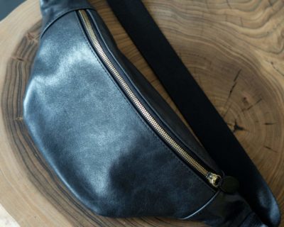 Упрощенная поясная сумка (черный винтаж)